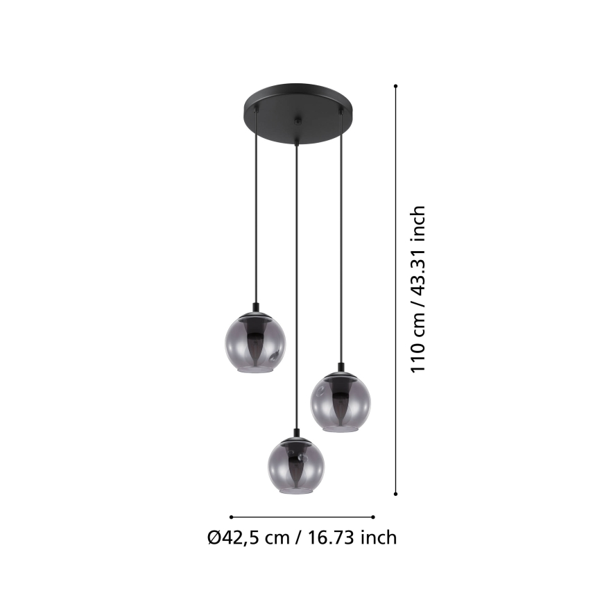 Eglo 98653 - Pakabinamas sietynas ARISCANI 3xE27/40W/230V