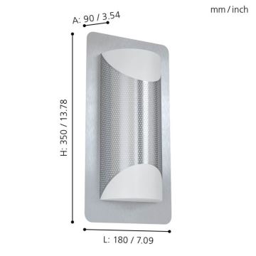 Eglo - Lauko sieninis šviestuvas 2xE27/10W/230V IP44