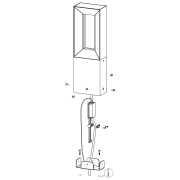 Eglo - LED Lauko lempa 2xLED/5W/230V IP44 34 cm