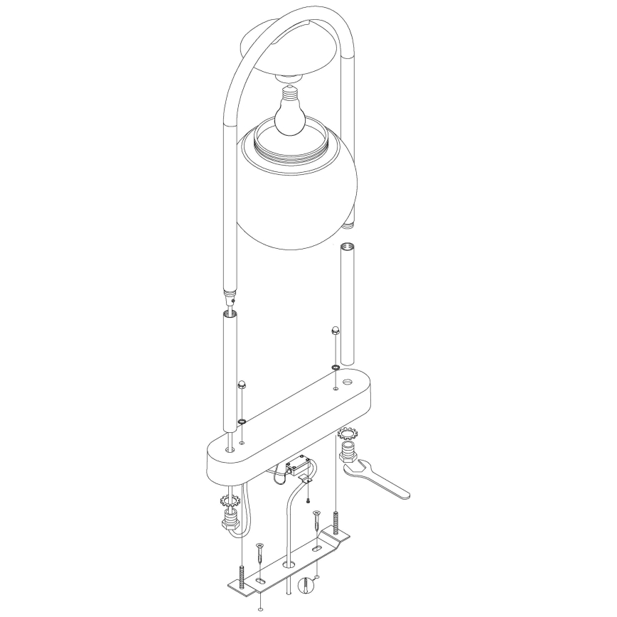 Eglo - Lauko šviestuvas 1xE27/28W/230V IP44