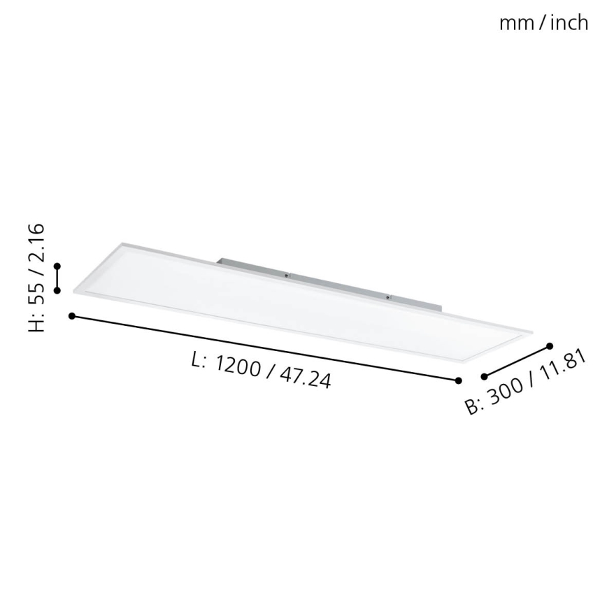 Eglo - RGBW Reguliuojamas lubinis šviestuvas LED/32,5W/230V 2700-6500K 120x30 cm + nuotolinio valdymo pultas