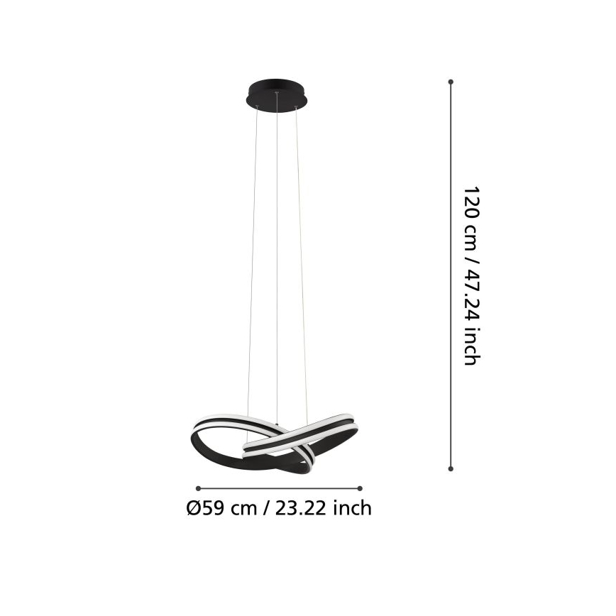 Eglo - LED sietynas, kabinamas ant virvės 2xLED/18W/230V