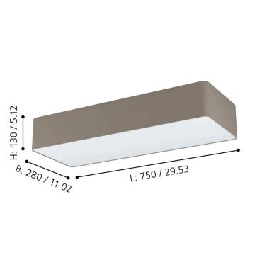 Eglo - Lubinis šviestuvas 3xE27/28W/230V