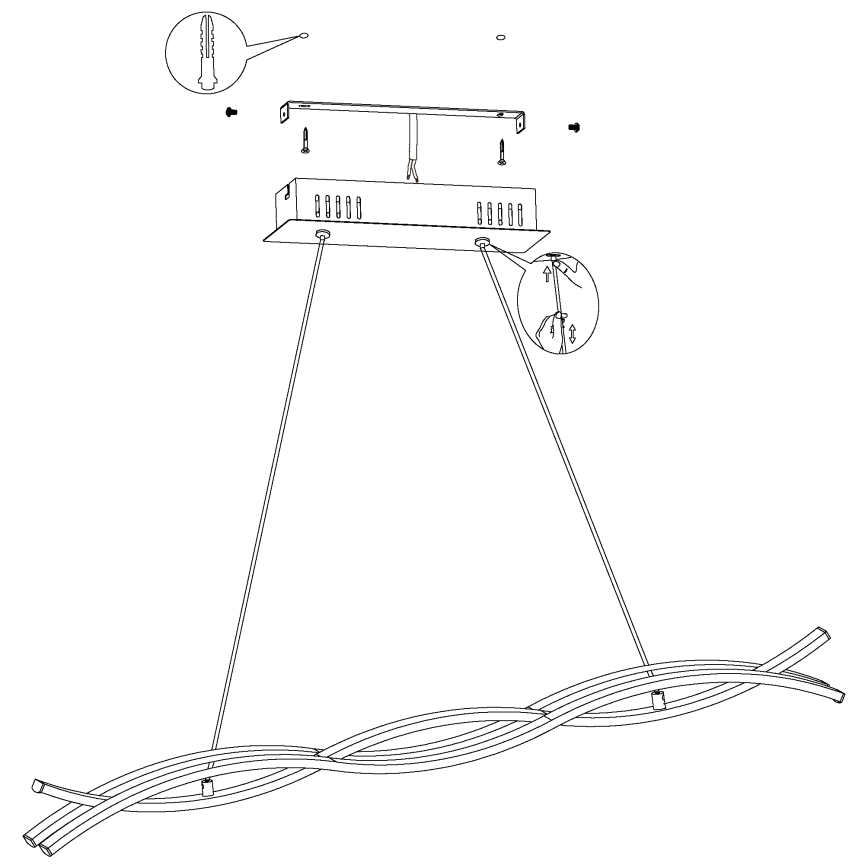 Eglo - LED lubinis šviestuvas LED/36W/230V