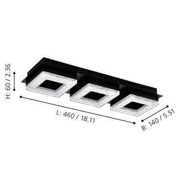 Eglo - LED lubinis šviestuvas 3xLED/4W/230V