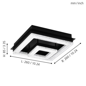 Eglo - LED lubinis šviestuvas LED/12W/230V