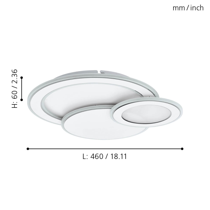 Eglo - LED lubinis šviestuvas 3xLED/11W/230V