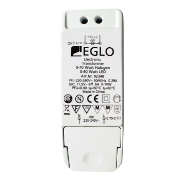 Eglo - Elektros transformatorius 70W/230V/11.5V AC