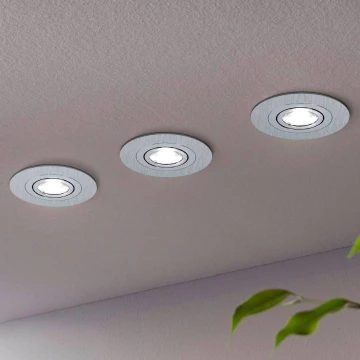 Eglo - KOMPLEKTAS 3xLED Įleidžiamas šviestuvas AREITIO 3xGU10/5W/230V