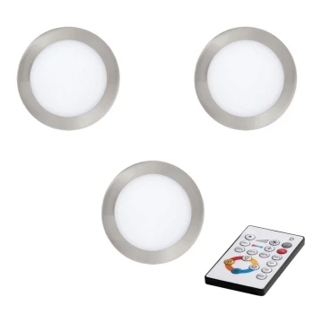 Eglo - RINKINYS 3x LED Reguliuojamas įleidžiamas šviestuvas TINUS LED/11W/230V + VP