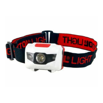 Extol - LED Galvos žibintas su raudona šviesa LED/1W/3xAAA juoda/raudona