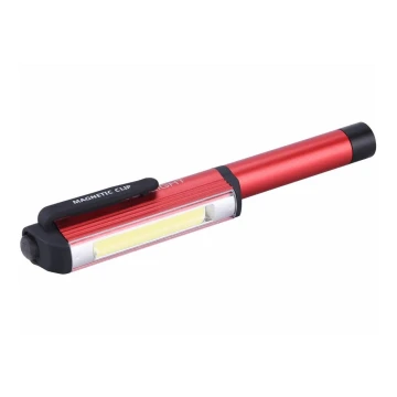 Extol - LED Pieštukas su šviestuvu LED/3W/3xAAA raudona/juoda