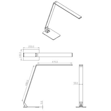 Fabas Luce 3265-30-101 - LED pritemdomas stalinis šviestuvas WASP LED/12W/230V 3000/4000/5000K juoda