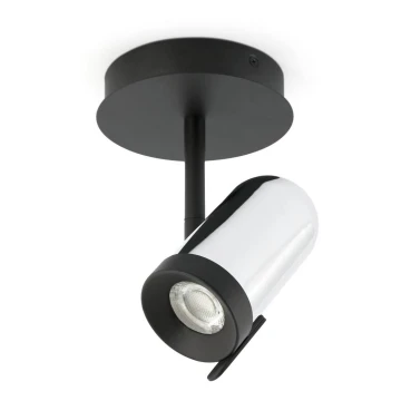 Faro 43531 - Akcentinis šviestuvas ORLEANS 1xGU10/8W/230V sidabro spalvos /juodas
