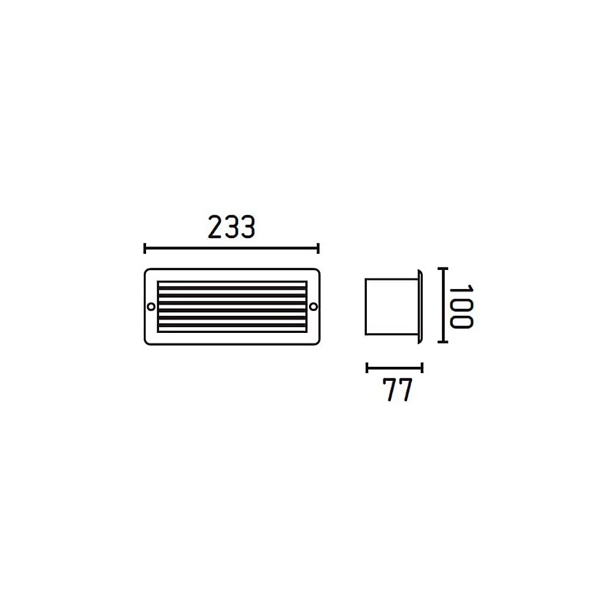 FARO 71480 - Lauko sieninis šviestuvas ESCA 1xE27/40W/100-240V IP44