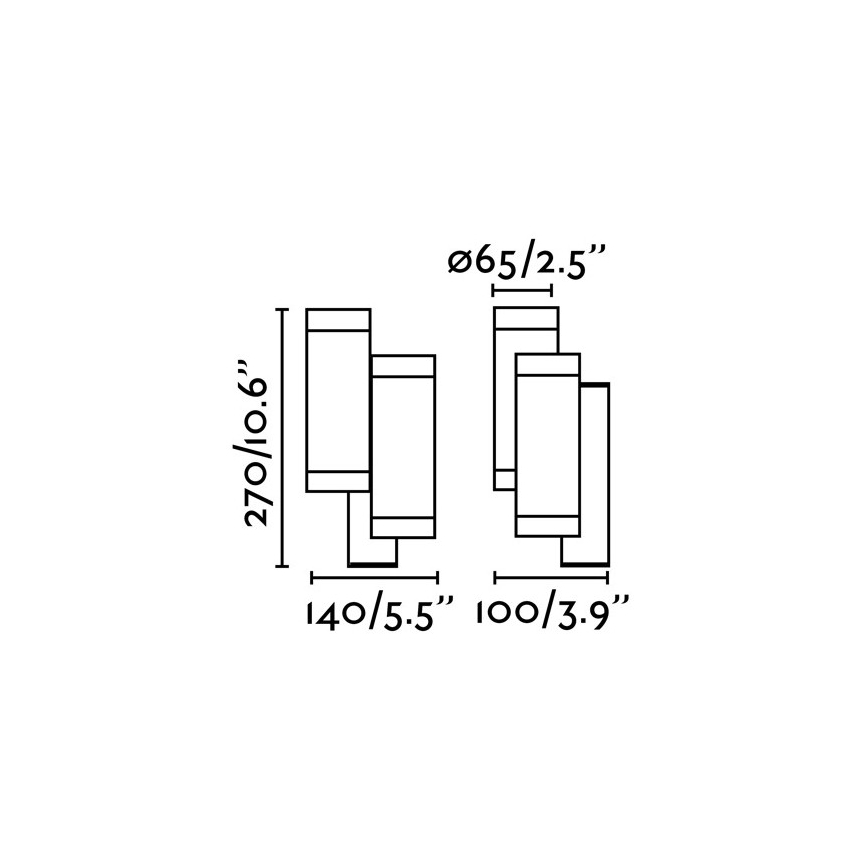 FARO 75503 - Sieninis lauko šviestuvas STEPS 4xGU10/35W/230V IP44