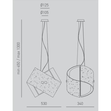 Gea Luce CAMILLA S G oro - Pakabinamas sietynas CAMILLA 2xE27/70W/230V auksas