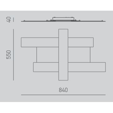 Gea Luce DOHA P M A - LED lubinis šviestuvas DOHA LED/40W/230V 84 cm matinis chromas