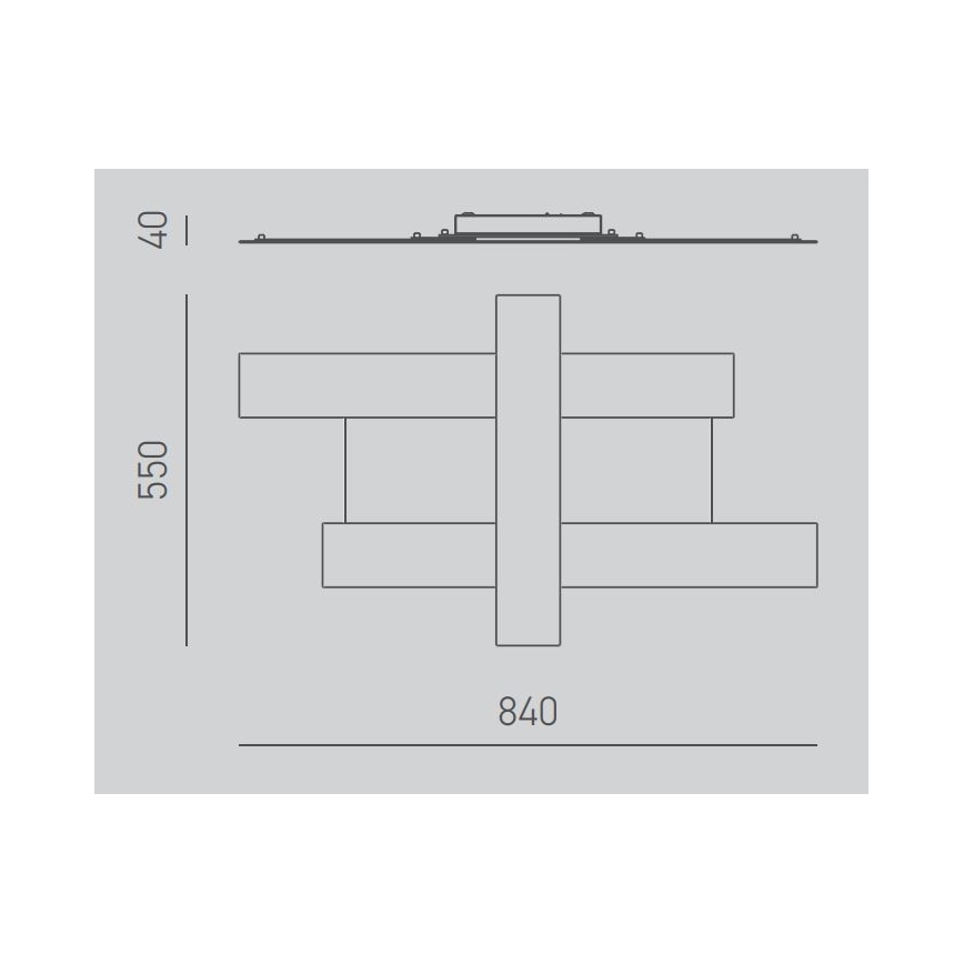 Gea Luce DOHA P M A - LED lubinis šviestuvas DOHA LED/40W/230V 84 cm matinis chromas