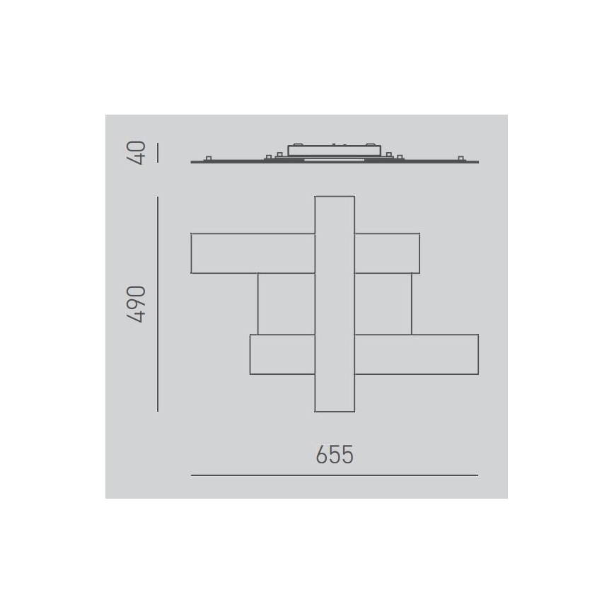 Gea Luce DOHA P P A - LED lubinis šviestuvas DOHA LED/30W/230V 65,5 cm matinis chromas