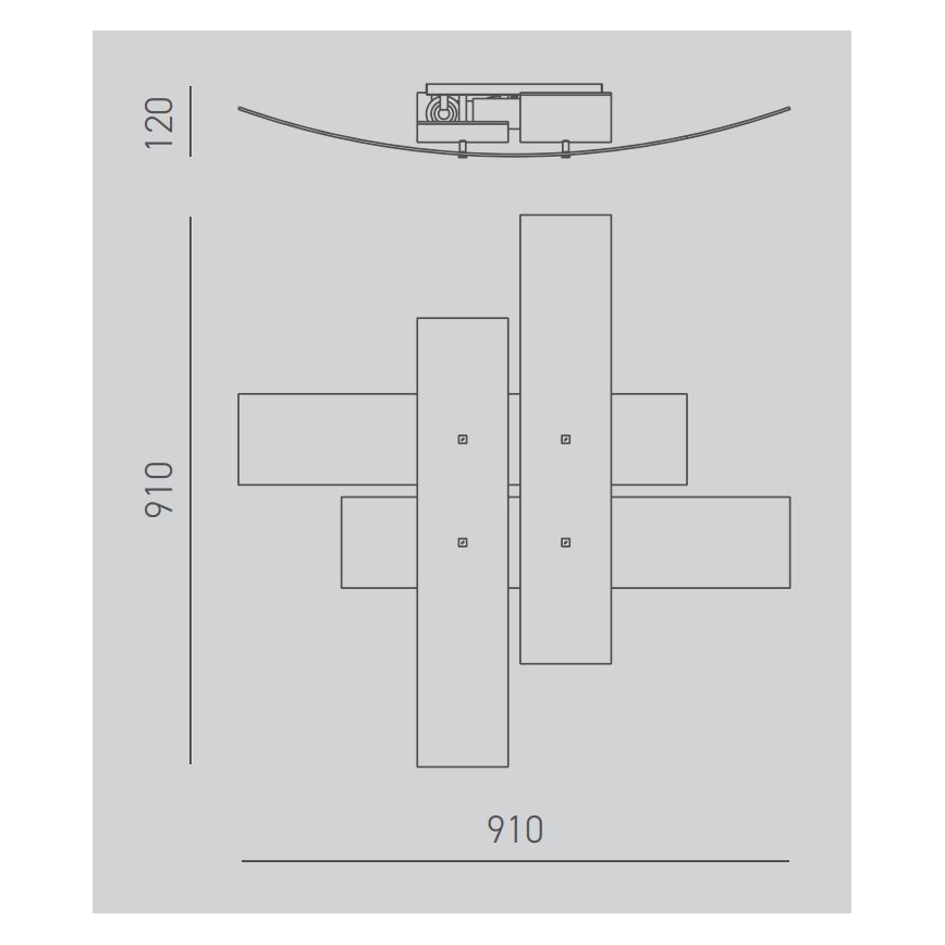 Gea Luce LARA P G oro - Lubinis šviestuvas LARA 4xE27/52W/230V 91 cm auksas