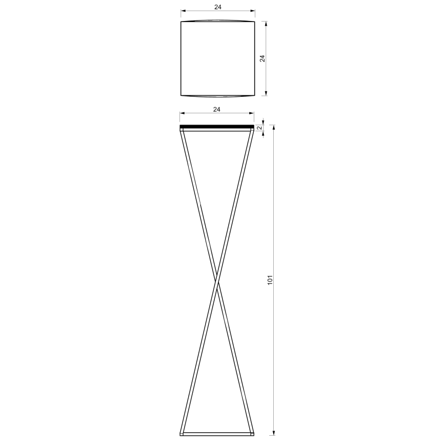 Gėlių stovas 100x24 cm juodas