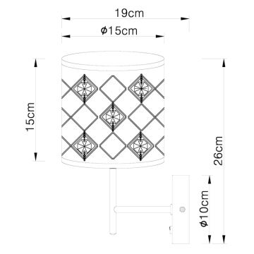 Globo - Sieninis šviestuvas 1xE14/40W/230V