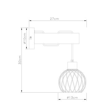 Globo - Sieninis šviestuvas 1xE27/15W/230V