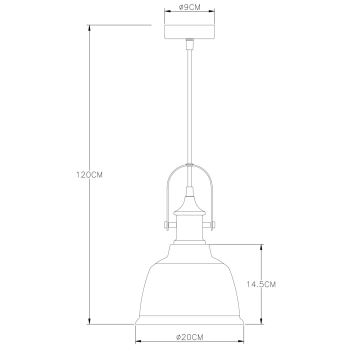 Globo - Pakabinamas sietynas 1xE27/60W/230V diametras 20 cm