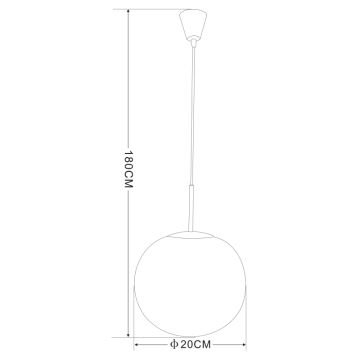 Globo - Pakabinamas sietynas 1xE27/60W/230V d. 20 cm