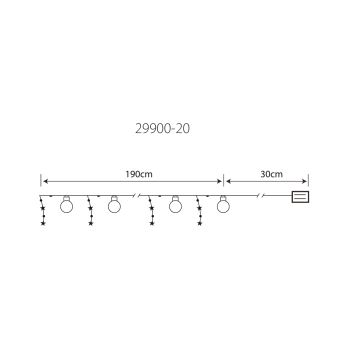 Globo 29900-20 - LED dekoratyvinė girlianda 20xLED/0,03W/2xAA