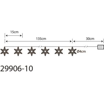 Globo 29906-10 - LED dekoratyvinė girlianda 10xLED/0,03W/2xAA