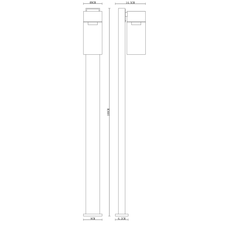 Globo - Lauko šviestuvas 1xE27/40W/230V 100 cm IP44