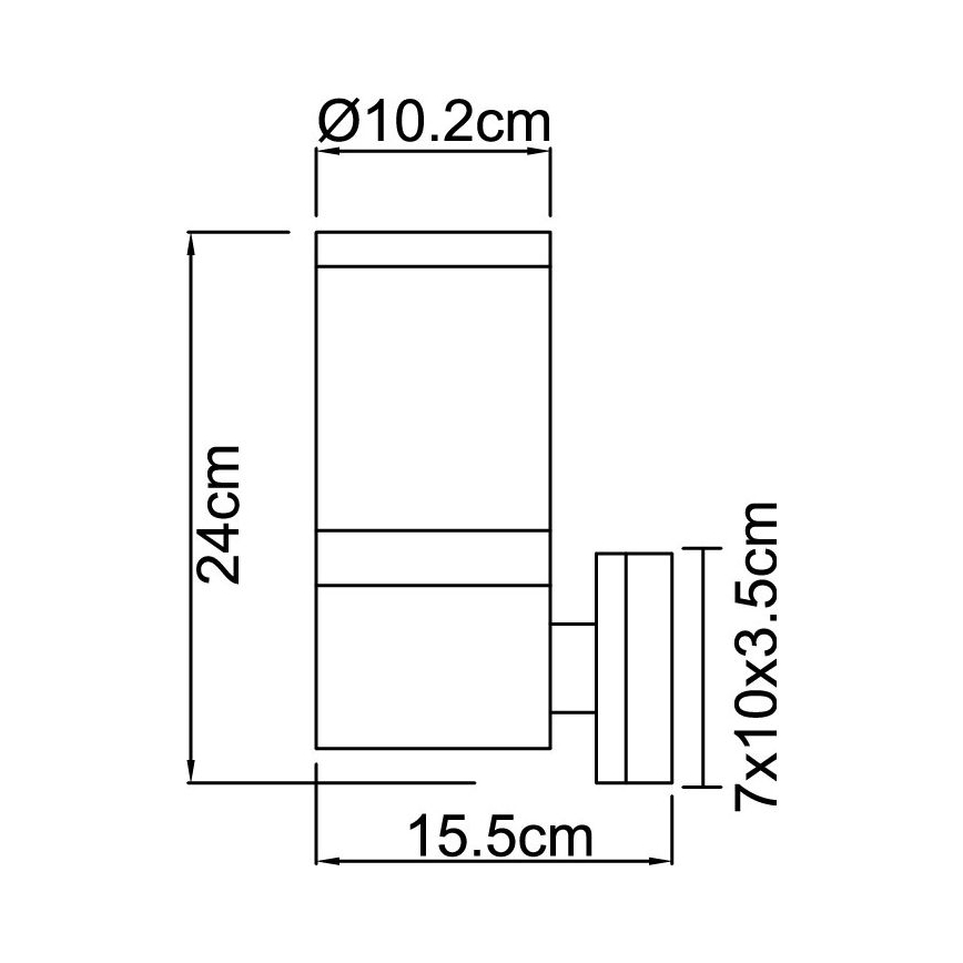 Globo - Lauko sieninis šviestuvas 1xE27/60W/230V IP44