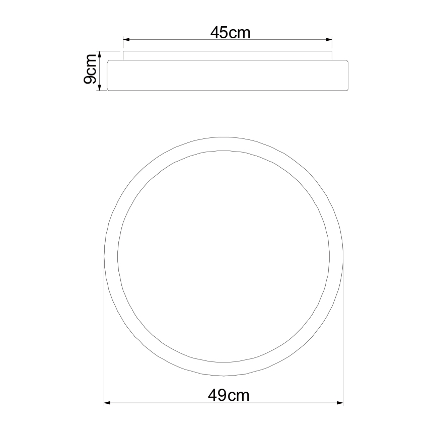 Globo - LED Pritemdomas lubinis šviestuvas LED/24W/230V + nuotolinio valdymo pultas