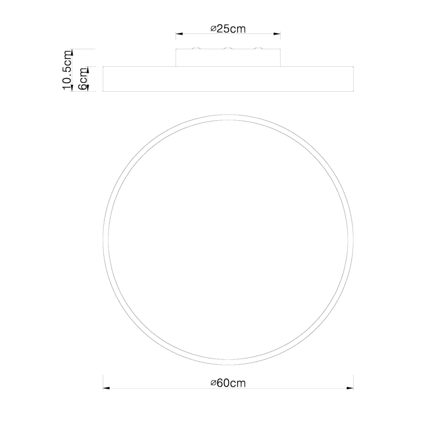 Globo - LED pritemdomas lubinis šviestuvas LED / 48W / 230V + nuotolinio valdymo pultas