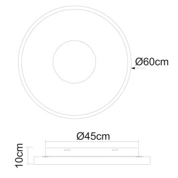 Globo - LED Pritemdomas lubinis šviestuvas LED/42W/230V + nuotolinio valdymo pultas