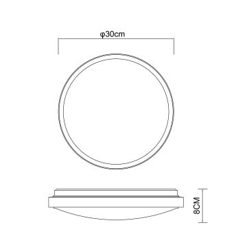 Globo - LED lubinis šviestuvas LED/12W/230V 3000/4500/6000K diametras 30 cm