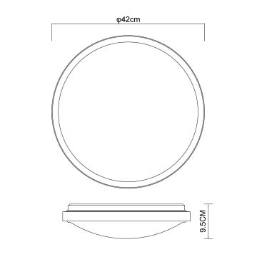 Globo - LED lubinis šviestuvas LED/24W/230V 3000/4500/6000K diametras 42 cm