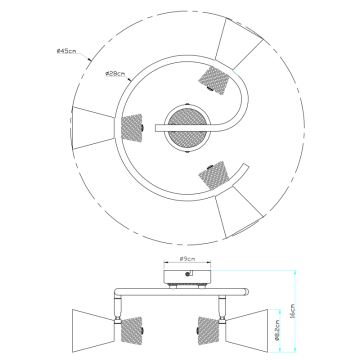 Globo - Akcentinis apšvietimas 3xE14/25W/230V