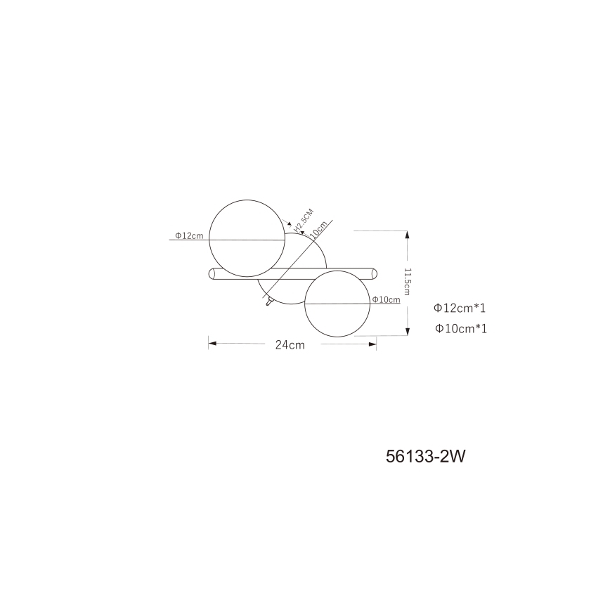 Globo - LED Ant pagrindo montuojamas sietynas 2xG9/3W/230V