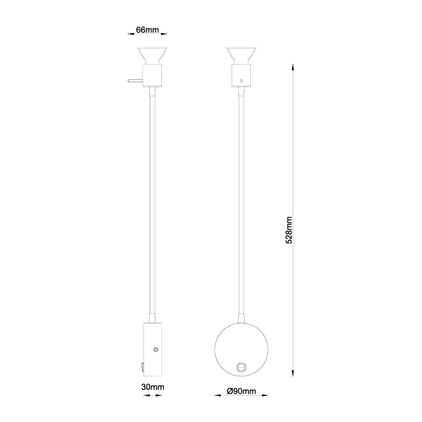 Globo - Sieninė lempa 1xGU10/35W/230V