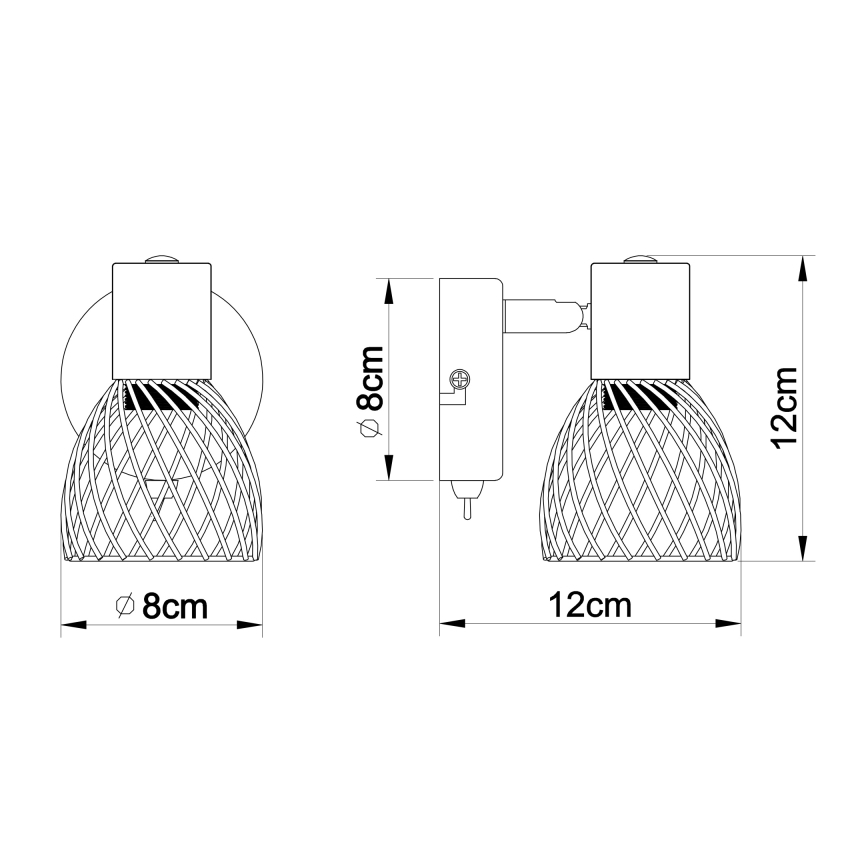 Globo - Sieninis akcentinis šviestuvas  1xE14/40W/230V