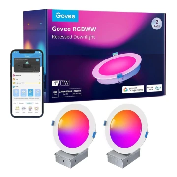 Govee - KOMPLEKTAS 2x LED RGBWW Įleidžiamas šviestuvas LED/11W/230V Smart 2700-6500K