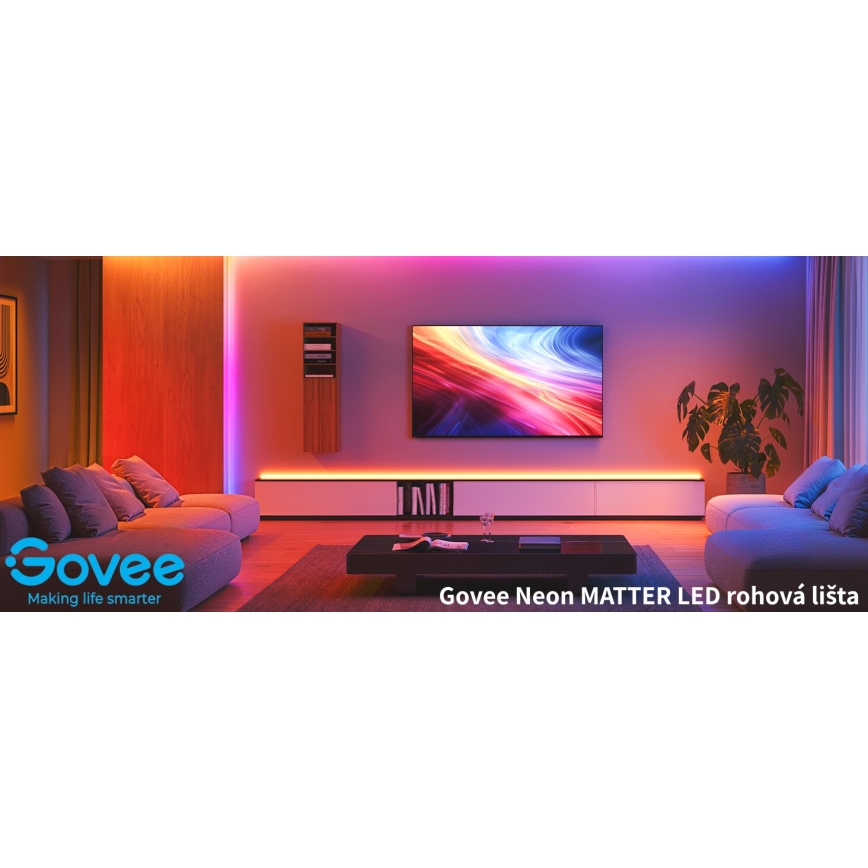 Govee - Neon MATTER LED kampinis bėgis 5m RGBIC Wi-Fi