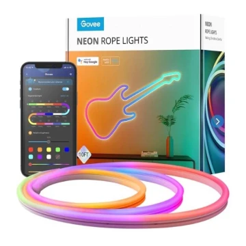 Govee - Neon SMART lankstomas LED juosta - RGBIC - 3m Wi-Fi IP67