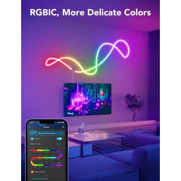 Govee - Neon SMART lankstomas LED juosta - RGBIC - 3m Wi-Fi IP67