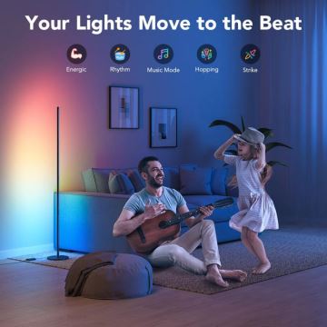 Govee - RGBICW Smart Kampas Floor Lamp Wi-Fi