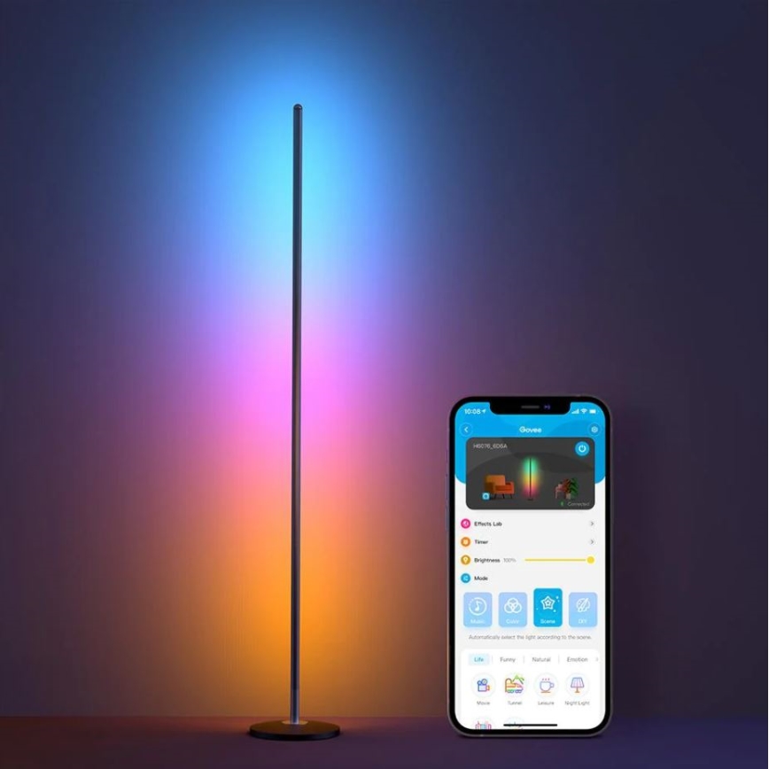 Govee - RGBICW Smart Kampas Floor Lamp Wi-Fi