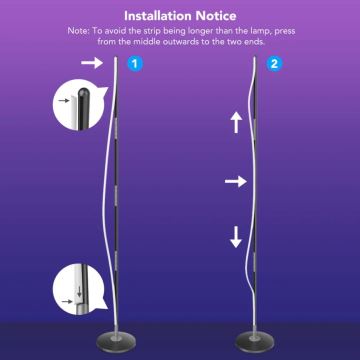 Govee - RGBICW Smart Kampas Floor Lamp Wi-Fi